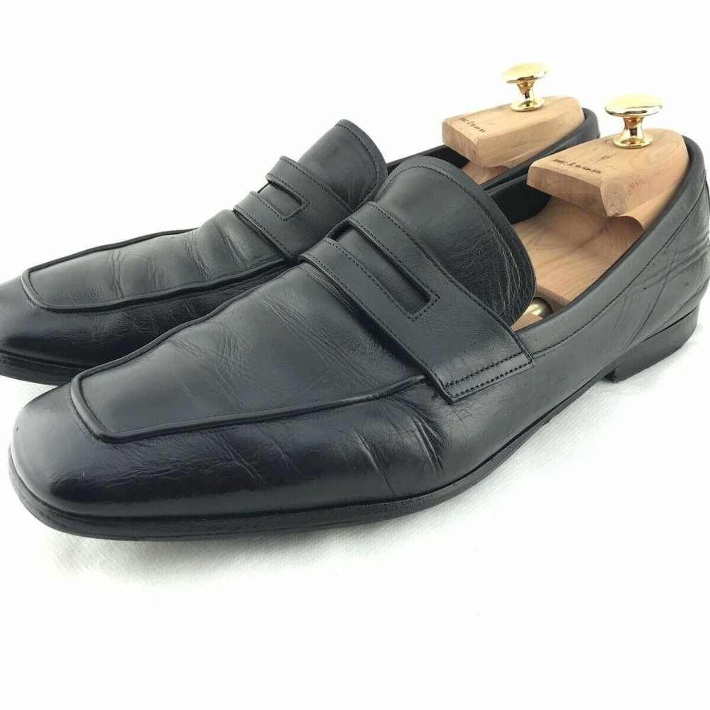 PRADA Penny LOAFERS MENS 8.5 / 9.5 US Black Leathe